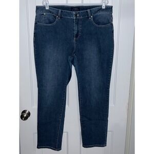 TALBOTS Women's Jeans 16W Dark Wash Simply Flattering 5 Pocket Denim